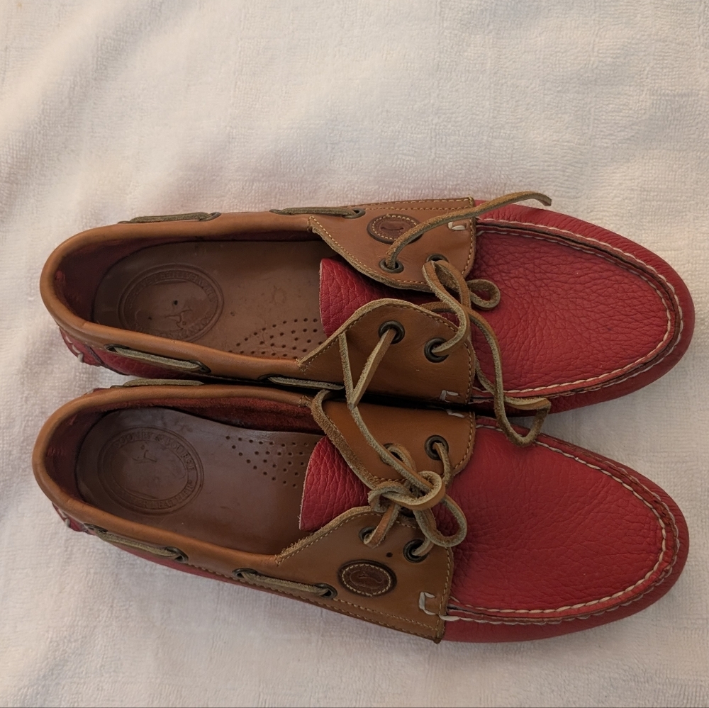 Dooney & Bourke Regatta Red Nubuck Boat Shoes Mens 6.5 M EU39